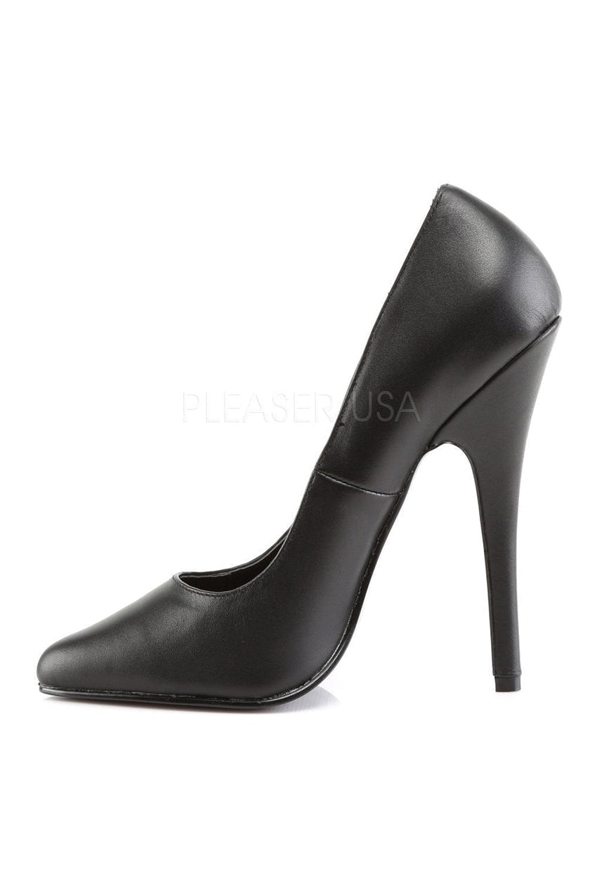 DOMINA-420 Pump | Black Genuine Leather-Pumps- Stripper Shoes at SEXYSHOES.COM