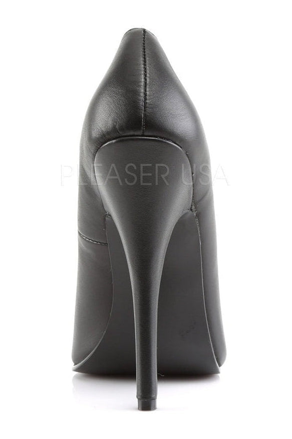 DOMINA-420 Pump | Black Genuine Leather-Pumps- Stripper Shoes at SEXYSHOES.COM