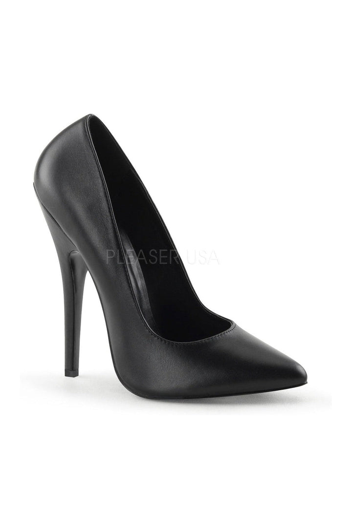 DOMINA-420 Pump | Black Genuine Leather-Pumps- Stripper Shoes at SEXYSHOES.COM