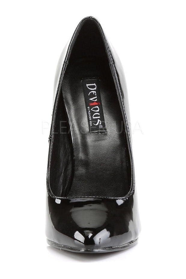 Devious DOMINA-420 Pump in Black Patent