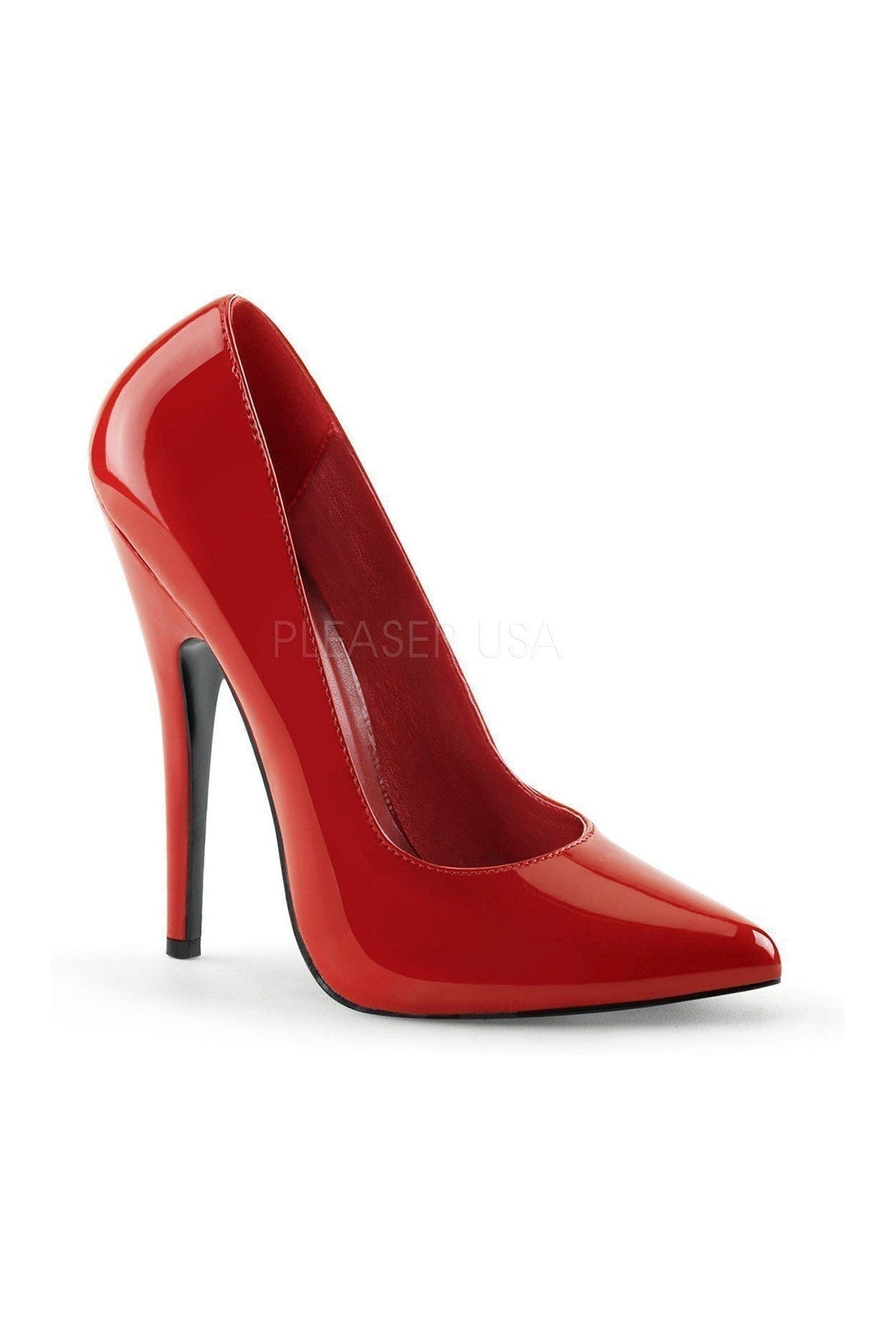 DOMINA-420 Pump | Red Patent-Pumps- Stripper Shoes at SEXYSHOES.COM