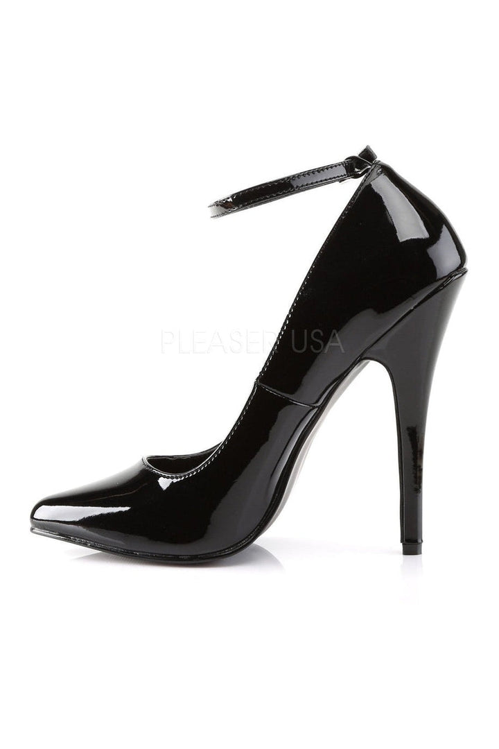 DOMINA-431 Pump | Black Patent-Pumps- Stripper Shoes at SEXYSHOES.COM