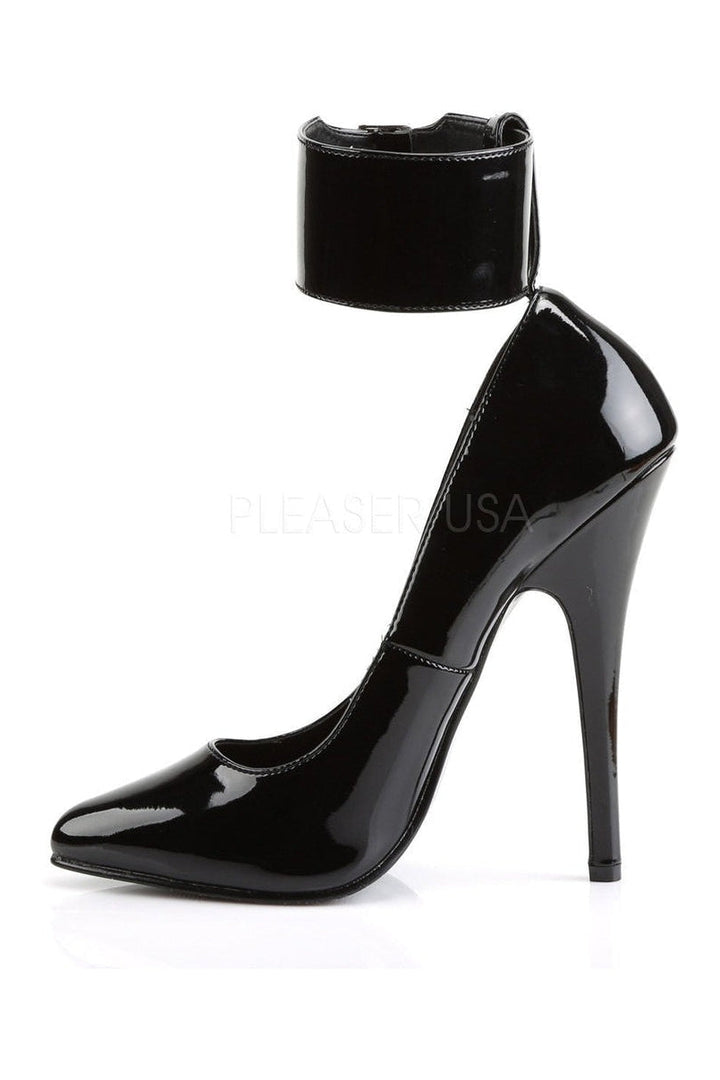 DOMINA-434 Pump | Black Patent-Pumps- Stripper Shoes at SEXYSHOES.COM