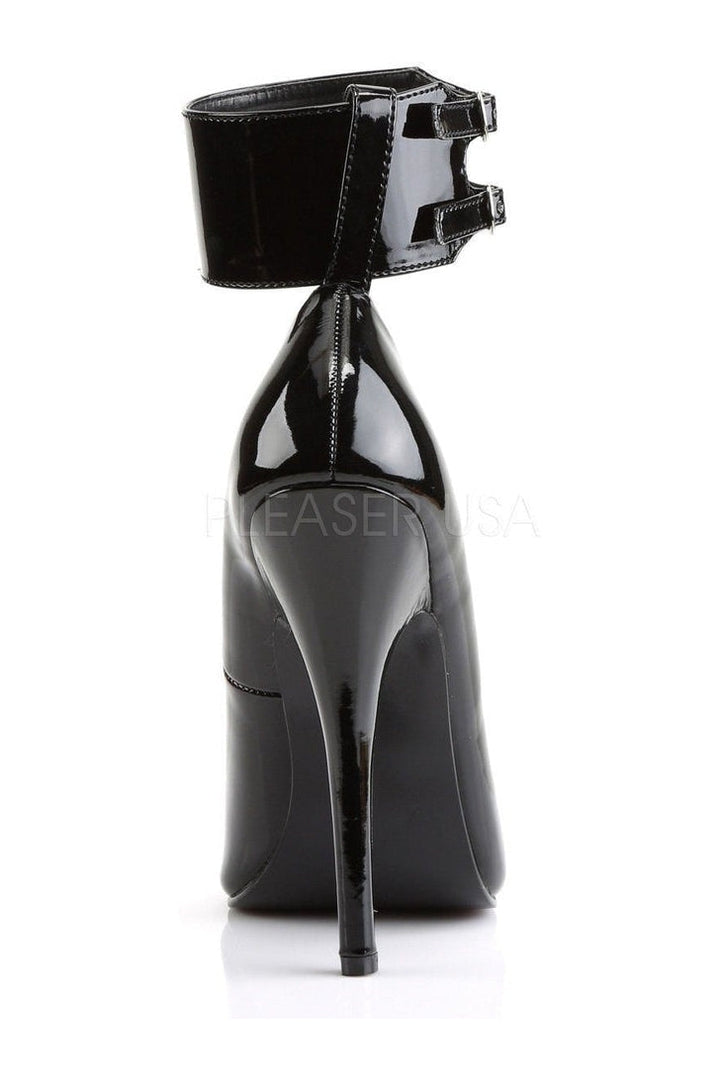 DOMINA-434 Pump | Black Patent-Pumps- Stripper Shoes at SEXYSHOES.COM