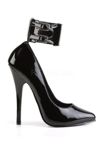 Devious DOMINA-434 Pump in Black Patent