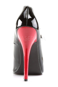 Devious DOMINA-442 Pump in Black Patent