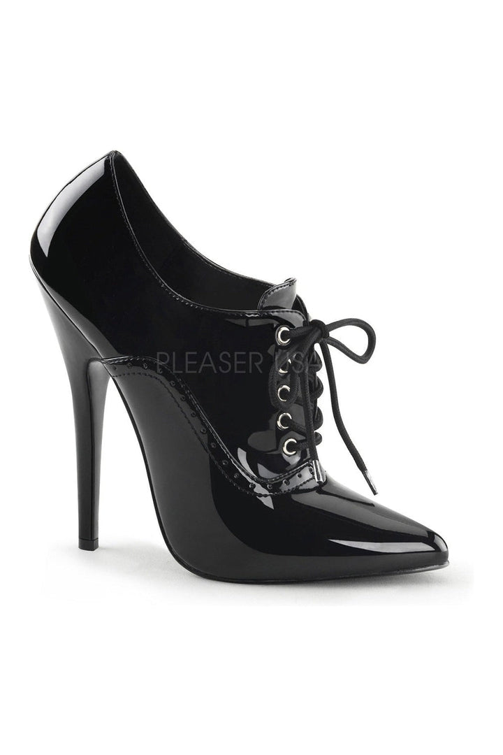 Devious Black Ankle Boots Platform Stripper Shoes | Buy at Sexyshoes.com