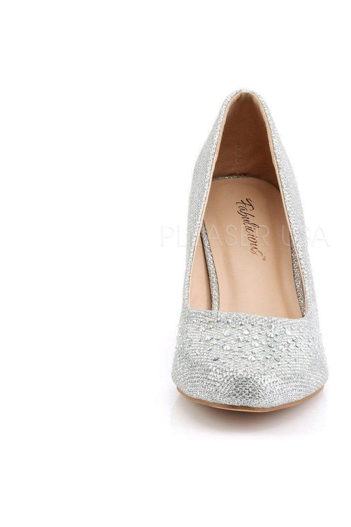 DORIS-06 Pump | Silver Fabric-Fabulicious-Pumps-SEXYSHOES.COM