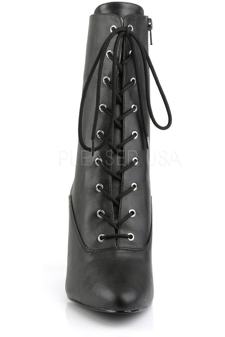 Pleaser Pink Label DREAM-1020 Ankle Boot in Black Faux Leather