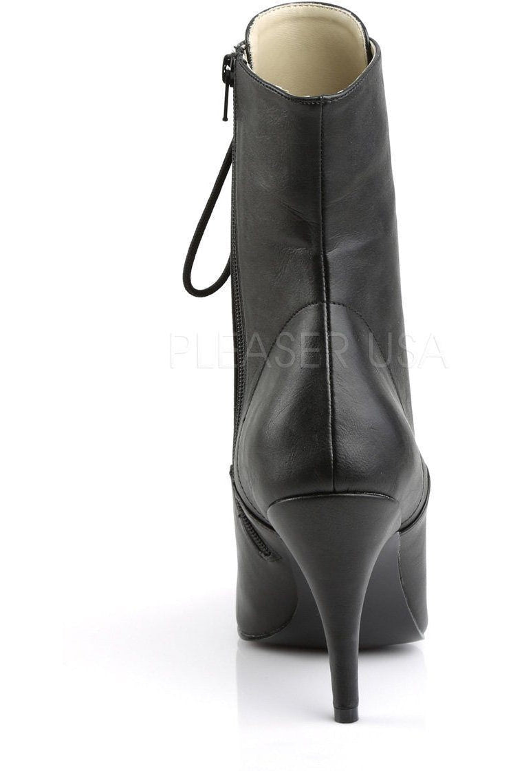 DREAM-1020 Ankle Boot | Black Faux Leather-Pleaser Pink Label-Ankle Boots-SEXYSHOES.COM