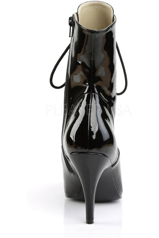 Pleaser Pink Label DREAM-1020 Ankle Boot in Black Patent