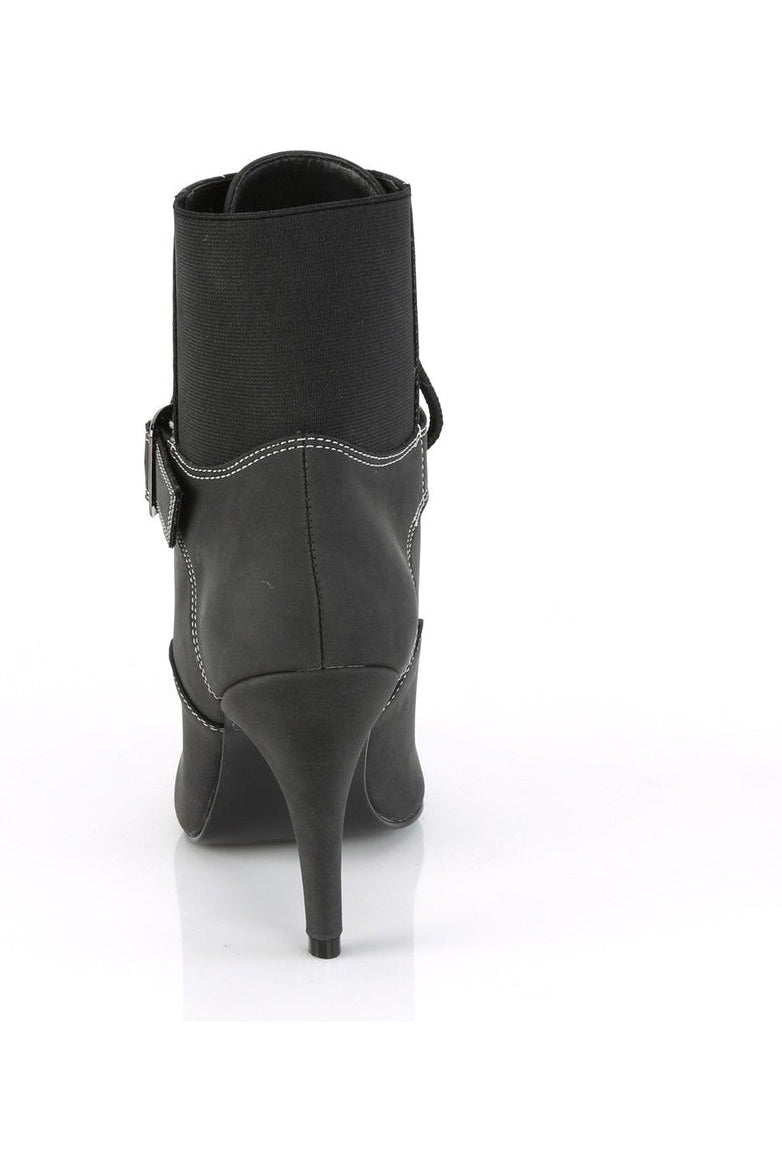 Pleaser Pink Label DREAM-1022 Ankle Boot in Black Faux Leather