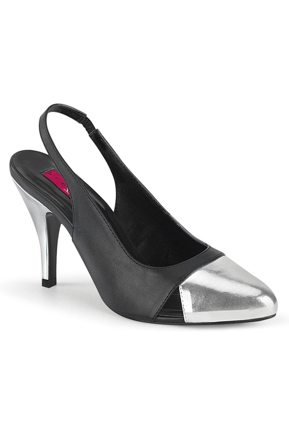 Pleaser Pink Label DREAM-405 Pump in Black Faux Leather from SexyShoes.com