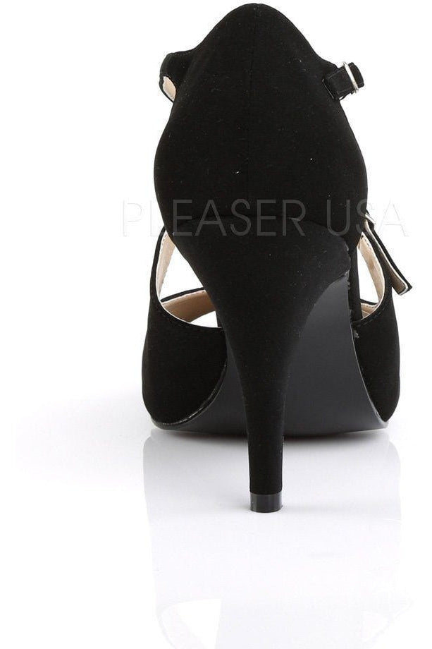 Pleaser Pink Label DREAM-412 Sandal in Black Faux Leather