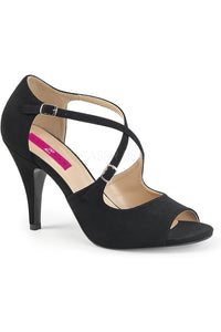 Pleaser Pink Label DREAM-412 Sandal in Black Faux Leather from SexyShoes.com