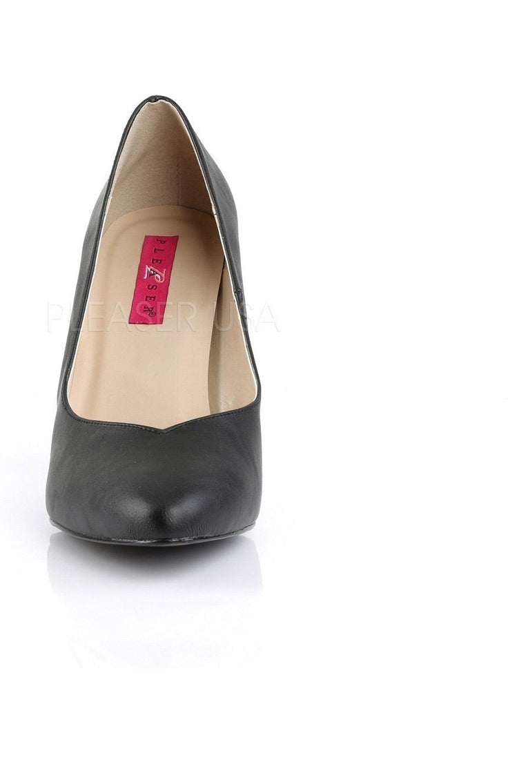 Pleaser Pink Label DREAM-420 Pump in Black Faux Leather