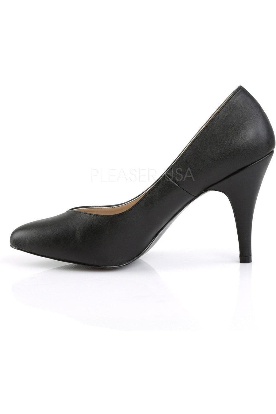 Pleaser Pink Label DREAM-420 Pump in Black Faux Leather