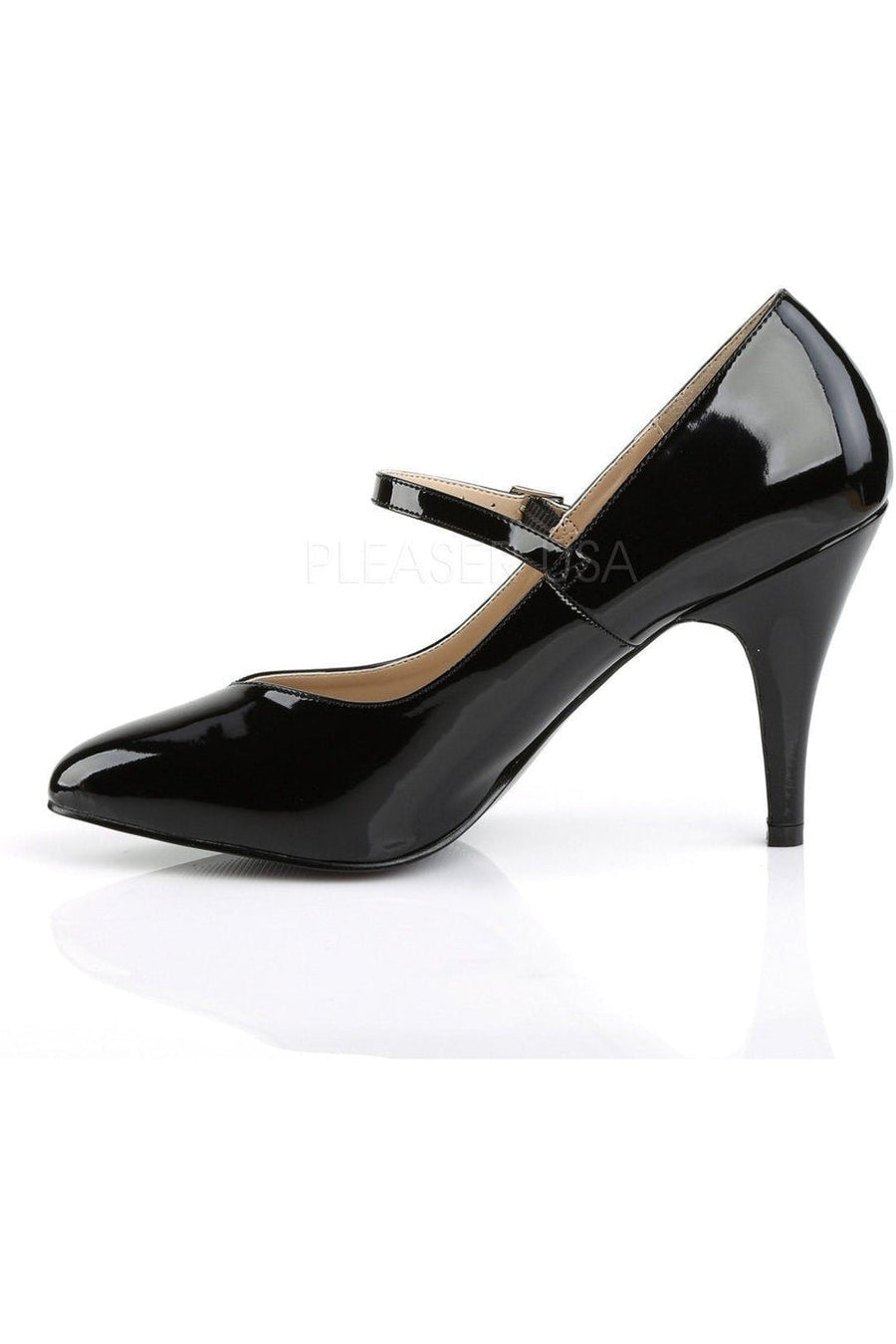 Pleaser Pink Label DREAM-428 Pump in Black Patent