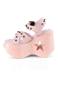 Demonia DYNAMITE-02 Ankle Boot in Pink Faux Leather