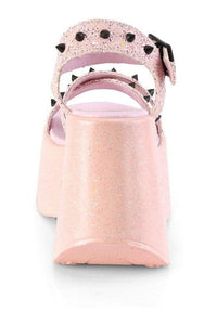 Demonia DYNAMITE-02 Ankle Boot in Pink Faux Leather