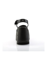 Demonia DYNAMITE-02  Wedge in Black Faux Leather