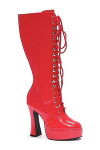 Ellie Shoes EASY Knee Boot in Red Patent from SexyShoes.com