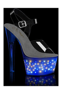 Pleaser ECHOLITE-708 Exotic Sandal in Clear Vinyl from SexyShoes.com