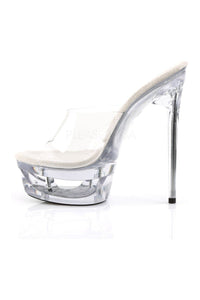 Pleaser ECLIPSE-601 Platform Slide in Clear Vinyl