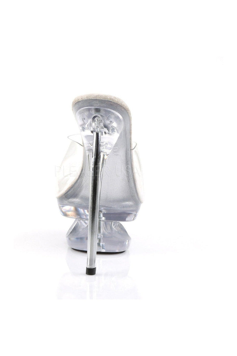 Pleaser ECLIPSE-601 Platform Slide in Clear Vinyl