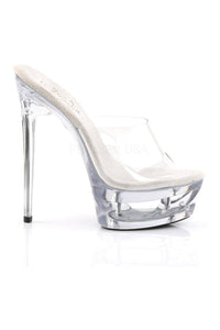 Pleaser ECLIPSE-601 Platform Slide in Clear Vinyl