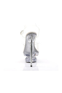 Pleaser ECLIPSE-608 Platform Sandal in Clear Vinyl