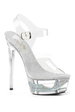 ECLIPSE-608DM Platform Sandal  | Clear Vinyl