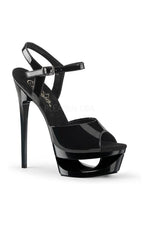 ECLIPSE-609 Platform Sandal  | Black Patent