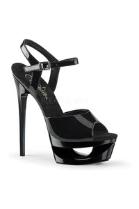 Pleaser ECLIPSE-609 Platform Sandal in Black Patent from SexyShoes.com