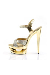 Pleaser ECLIPSE-619G Platform Sandal in Gold Glitter