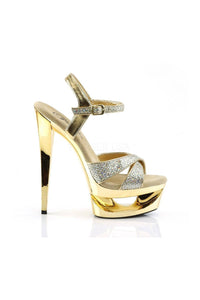 Pleaser ECLIPSE-619G Platform Sandal in Gold Glitter