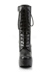 Pleaser ELECTRA-1020 Platform Boot in Black Faux Leather