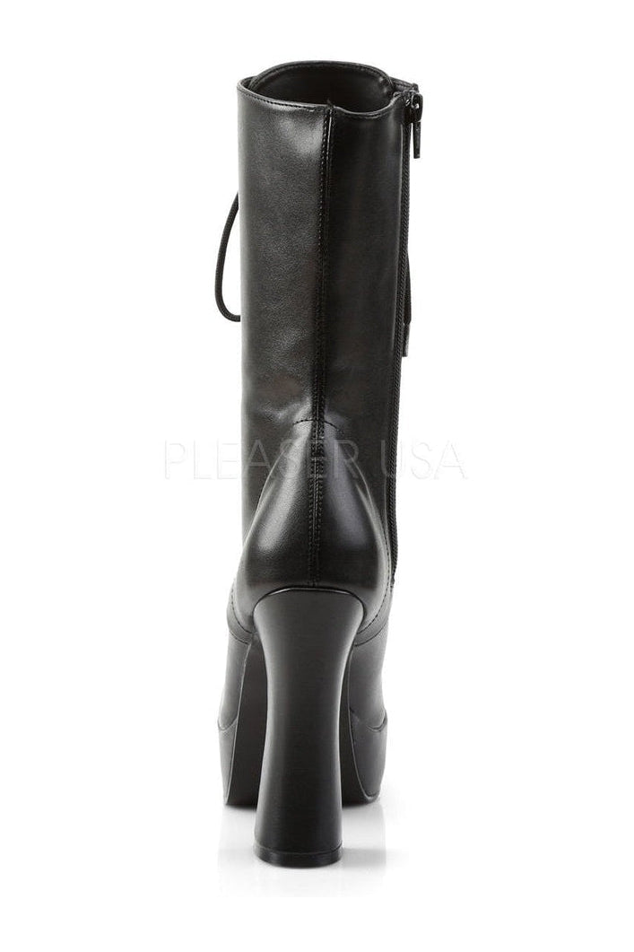 Pleaser ELECTRA-1020 Platform Boot in Black Faux Leather