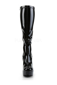 Pleaser ELECTRA-2000Z Platform Boot in Black Patent