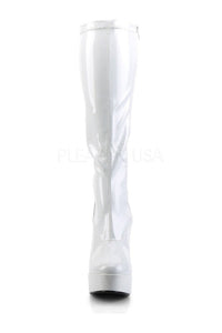 Pleaser ELECTRA-2000Z Platform Boot in White Patent