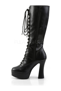 Pleaser ELECTRA-2020 Platform Boot in Black Faux Leather