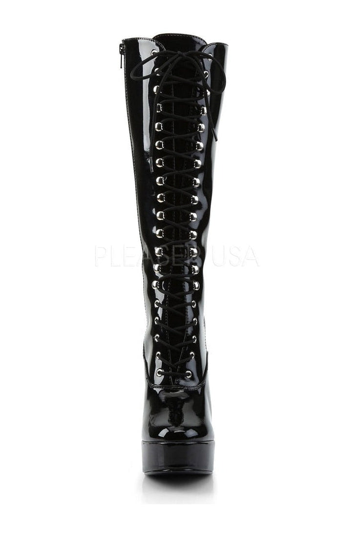 Pleaser ELECTRA-2020 Platform Boot in Black Patent