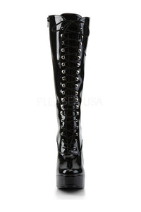 Pleaser ELECTRA-2020 Platform Boot in Black Patent