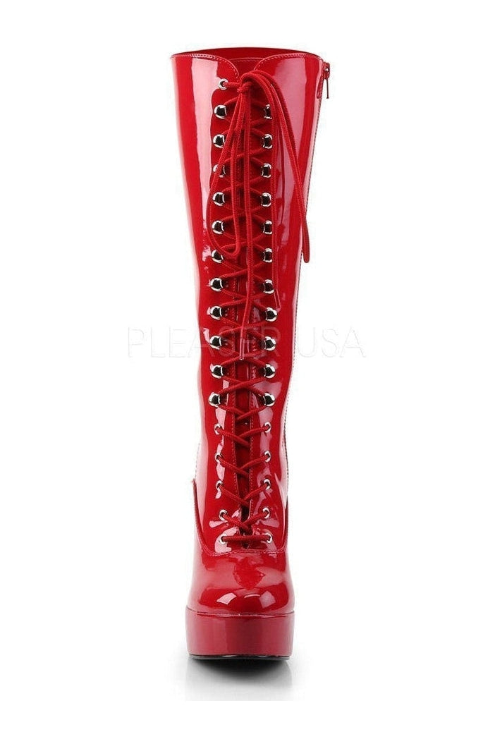 Pleaser ELECTRA-2020 Platform Boot in Red Patent