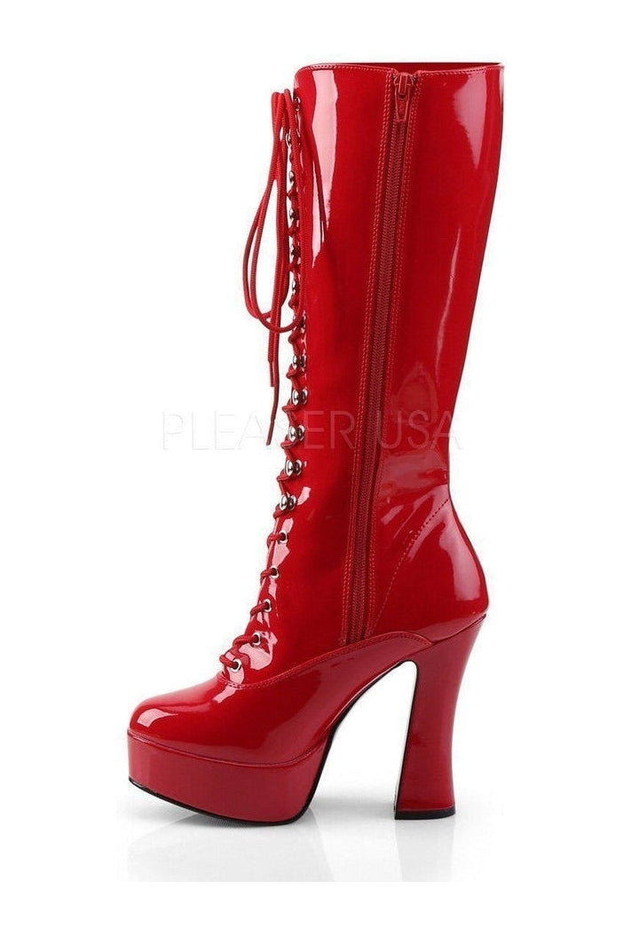 Pleaser ELECTRA-2020 Platform Boot in Red Patent