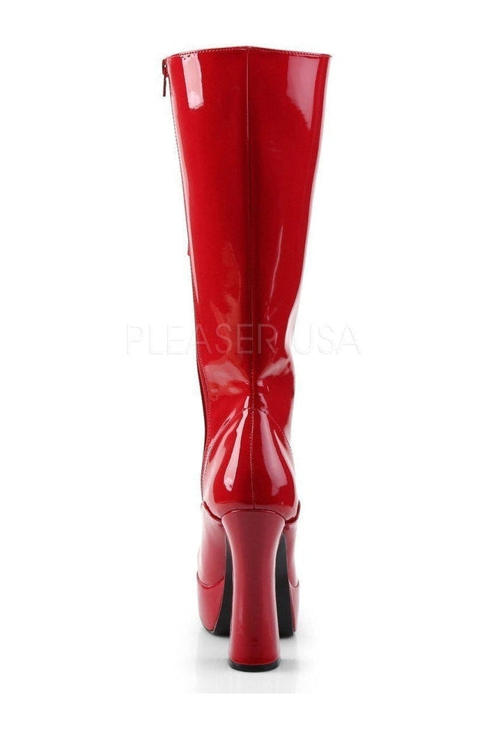 ELECTRA-2020 Platform Boot | Red Patent-Pleaser-Knee Boots-SEXYSHOES.COM