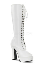 ELECTRA-2020 Platform Boot  | White Faux Leather