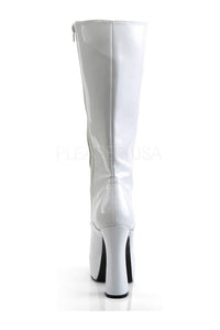 Pleaser ELECTRA-2020 Platform Boot in White Patent