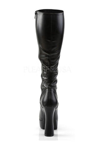 Pleaser ELECTRA-2023 Platform Boot in Black Faux Leather