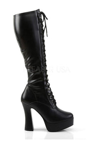 Pleaser ELECTRA-2023 Platform Boot in Black Faux Leather